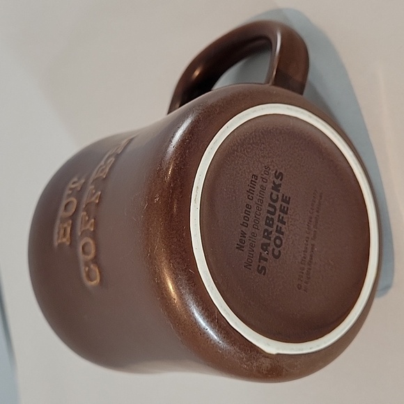 STARBUCKS 2010 Brown HOT COFFEE embossed Mug - Picture 12 of 12